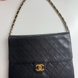 Chanel Black Quilted Leather Bag